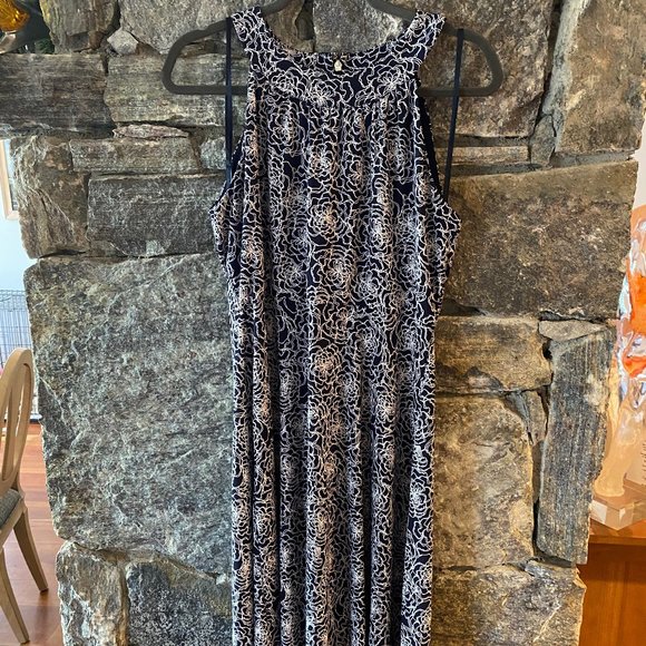 Tommy Hilfiger Navy /White Sleeveless Floral Dress Sz:6 NWOT - Picture 4 of 12